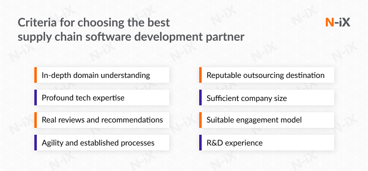 Criteria for choosing the best logistics and supply chain software development company